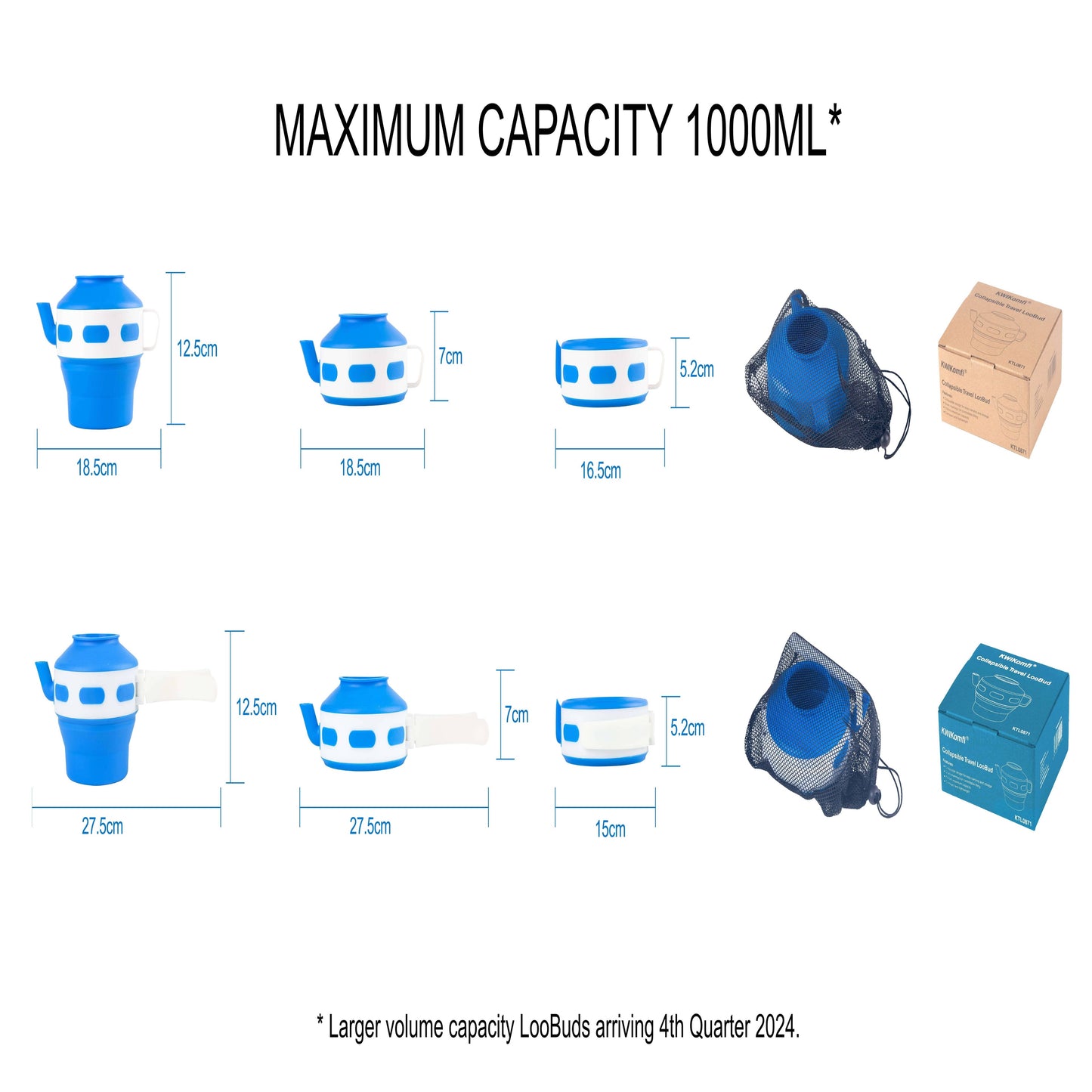 LooBud White & Blue (Collapsable/Fold away)